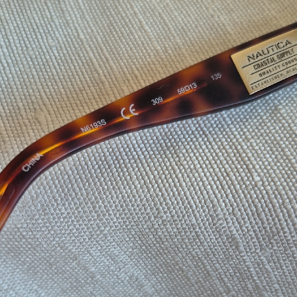 Nautica Men  Tortoise Sunglasses with Amber Lenses - Picture 6 of 10